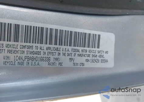 2017 Jeep Patriot Sport from USA, damaged, VIN 1C4NJPBA8HD166336